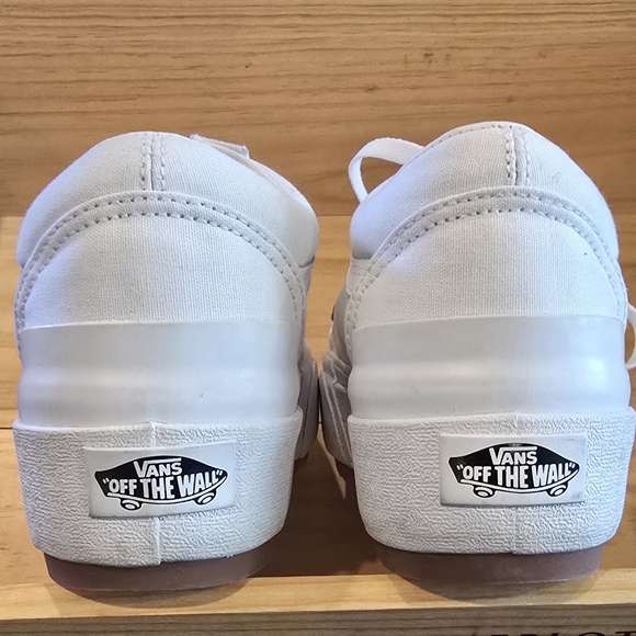 Van's White Platform Sneakers - Picture 7 of 9